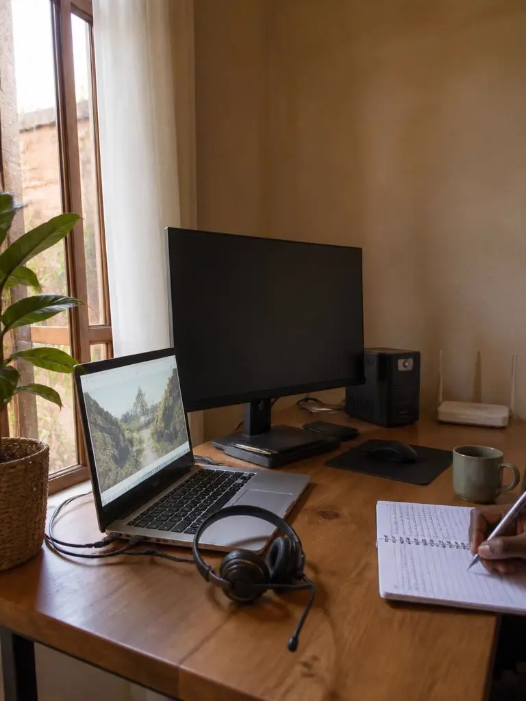 Poste de travail à domicile d'un consultant Kintasa